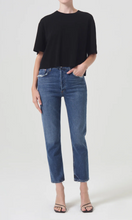 Load image into Gallery viewer, AGOLDE Riley High Rise Straight Crop Jeans in Pose Blue at Amara Home