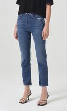 Load image into Gallery viewer, AGOLDE Riley High Rise Straight Crop Jeans in Pose Blue at Amara Home