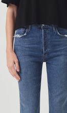 Load image into Gallery viewer, AGOLDE Riley High Rise Straight Crop Jeans in Pose Blue at Amara Home