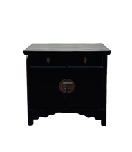 Load image into Gallery viewer, Black Antique Chinese Lacquered Cabinet