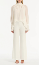 Load image into Gallery viewer, CARLA ZAMPATTI Ivory Georgette High Low Blouse