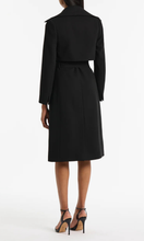 Load image into Gallery viewer, CARLA ZAMPATTI Black Crepe Double-Breasted Trench Coat