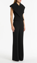 Load image into Gallery viewer, CARLA ZAMPATTI Black Crepe Low Waist Pant