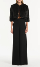 Load image into Gallery viewer, CARLA ZAMPATTI Black Piuma Fur Bolero