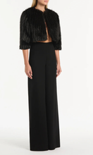 Load image into Gallery viewer, CARLA ZAMPATTI Black Piuma Fur Bolero