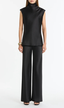 Load image into Gallery viewer, CARLA ZAMPATTI Black Satin Bias Pant