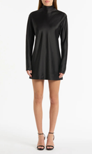 Load image into Gallery viewer, CARLA ZAMPATTI Black Satin Long Sleeve Top