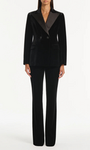 Load image into Gallery viewer, CARLA ZAMPATTI Black Velvet Tuxedo Jacket