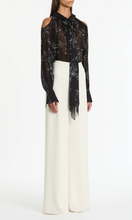 Load image into Gallery viewer, CARLA ZAMPATTI Ivory Crepe Palazzo Pant