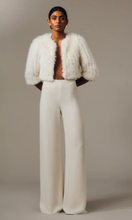 Load image into Gallery viewer, CARLA ZAMPATTI Ivory Crepe Palazzo Pant