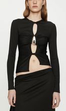 Load image into Gallery viewer, CHRISTOPHER ESBER Crystal Pendant Open Twist Long Sleeve Top
