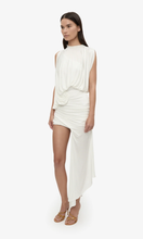 Load image into Gallery viewer, Christopher Esber Cumulus Tucked Mini Dress in White at SAINTE
