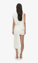 Load image into Gallery viewer, Christopher Esber Cumulus Tucked Mini Dress in White at SAINTE