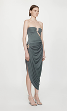 Load image into Gallery viewer, CHRISTOPHER ESBER Orica Crystal Ruched Jersey Strapless Dress
