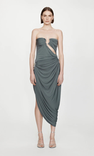 Load image into Gallery viewer, CHRISTOPHER ESBER Orica Crystal Ruched Jersey Strapless Dress