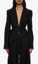 Load image into Gallery viewer, Christopher Esber Released Bias Blazer in Black at SAINTE