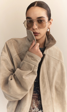 Load image into Gallery viewer, COURTNEY ZHENG Hektor Lambskin Leather Bomber