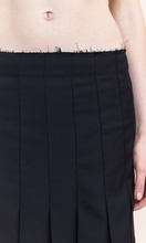 Load image into Gallery viewer, COURTNEY ZHENG Hilde Raw Edge Pleated Wool Skirt