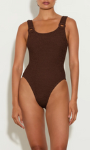 Load image into Gallery viewer, HUNZA G DOMINO SWIM METALLIC CHOCOLATE AMARA HOME