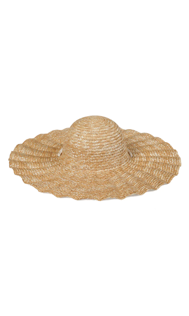 Lack Of Color NATURAL SCALLOPED DOLCE HAT Size Small - Brand New in Box Lack of Color Scalloped Dolce Straw Wide-Brim Hat | Saks  main image 4