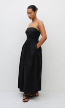 Load image into Gallery viewer, MATTEAU STRAPLESS LACE UP DRESS