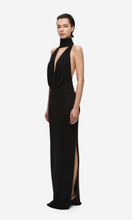 Load image into Gallery viewer, MISHA The Cowl Neck Jersey Dress in Black at SAINTE