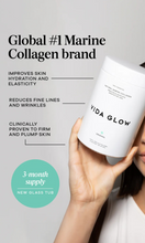 Load image into Gallery viewer, VIDA GLOW | Natural Marine Collagen Powder 270g Glass Tub Original