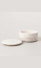 Load image into Gallery viewer, MARBLE White Round Dish with Lid