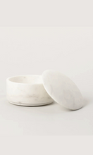Load image into Gallery viewer, MARBLE White Round Dish with Lid