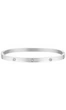Load image into Gallery viewer, PORTER Dylan Bangle Silver - Celestial Clear
