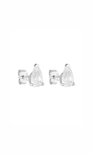 Load image into Gallery viewer, PORTER Pear Studs 1ct Silver
