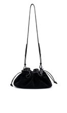 Load image into Gallery viewer, Rylan 35.79 Camille Clutch Bag in Black Suede at SAINTE