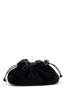 Load image into Gallery viewer, Rylan 35.79 Camille Clutch Bag in Black Suede at SAINTE