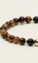 Load image into Gallery viewer, SPIRITUS STONES Universal Inspiration Bracelet with Tigers Eye & Onyx