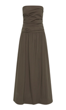 Load image into Gallery viewer, ST. AGNI Gathered Strapless Tie Back Dress