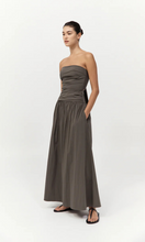 Load image into Gallery viewer, ST. AGNI Gathered Strapless Tie Back Dress