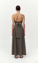Load image into Gallery viewer, ST. AGNI Gathered Strapless Tie Back Dress