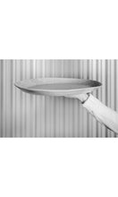 Load image into Gallery viewer, Arm outstretched holding large cheese platter, handmade by Wonki Ware in South Africa, available at Amara Home.