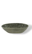 Load image into Gallery viewer, Wonki Ware unique ceramic Sweet Tray with black lace pattern and glaze, handmade in South Africa, available at Amara Home.