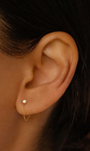 Load image into Gallery viewer, BY CHARLOTTE | Diamond Droplet Single Chain Stud