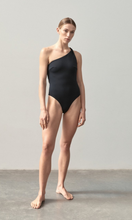 Load image into Gallery viewer, Ziah Asymmetric One Piece Black