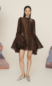 ALEMAIS Neptuna Mini Flare Sleeve Dress