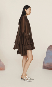 ALEMAIS Neptuna Mini Flare Sleeve Dress