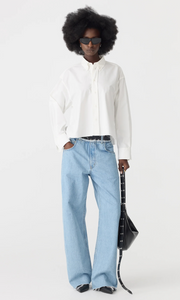 BASSIKE Crushed Cotton Cut Off Shirt