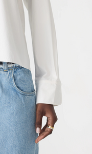 BASSIKE Crushed Cotton Cut Off Shirt