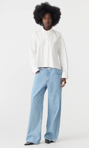 BASSIKE Crushed Cotton Cut Off Shirt