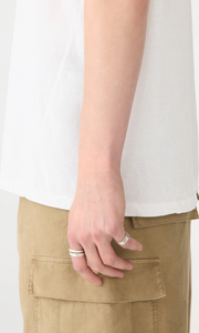 BASSIKE Regular Fit Distressed T-Shirt