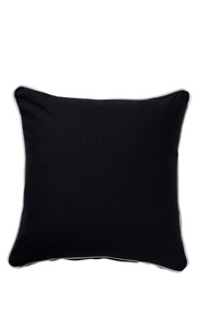 CUSHION | Black w) White Piping