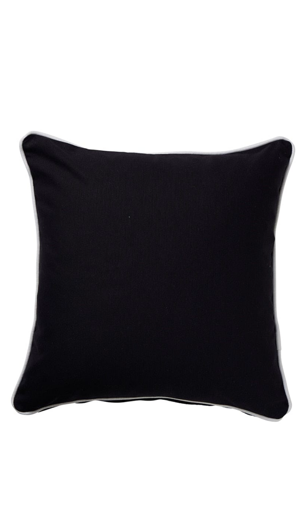 CUSHION | Black w) White Piping