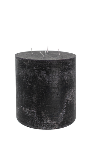 Black Italian Pillar Candle 5 Wick